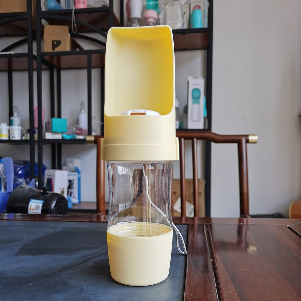 Travel Dog Water Bottle – Outdoor Pet Drinking Cup for Walks, Trips & Hiking