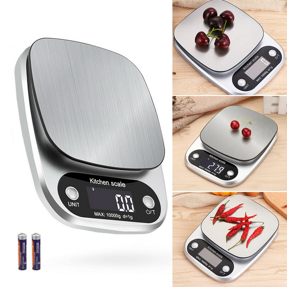 Digital Food Scale 22lb Capacity – Stainless Steel Kitchen & Diet Weighing Scale