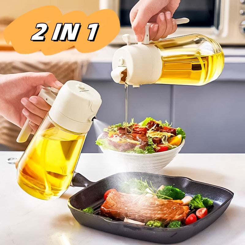 470ml Olive Oil Spray Bottle – Refillable Glass Dispenser for Healthy Cooking
