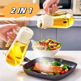 470ml Olive Oil Spray Bottle – Refillable Glass Dispenser for Healthy Cooking