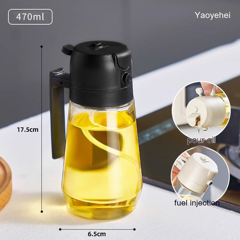 470ml Olive Oil Spray Bottle – Refillable Glass Dispenser for Healthy Cooking