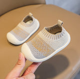Girls' New Soft Sole Knitted Breathable Flyknit Shoes