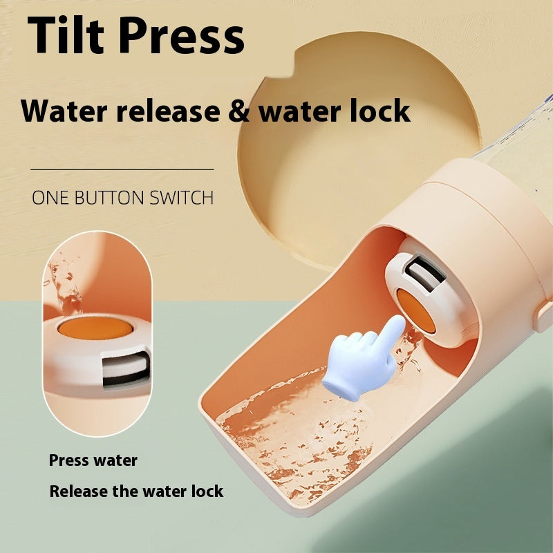 Travel Dog Water Bottle – Outdoor Pet Drinking Cup for Walks, Trips & Hiking