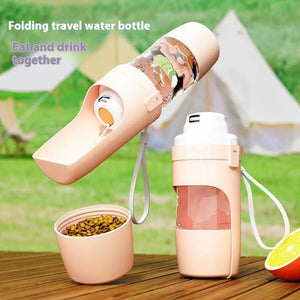 Travel Dog Water Bottle – Outdoor Pet Drinking Cup for Walks, Trips & Hiking