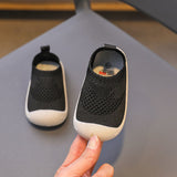 Girls' New Soft Sole Knitted Breathable Flyknit Shoes