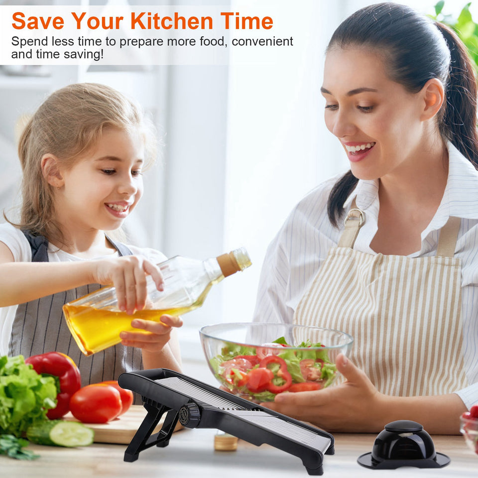Multi-Blade Mandoline Slicer for Vegetables, Fruits & Julienne Cutting