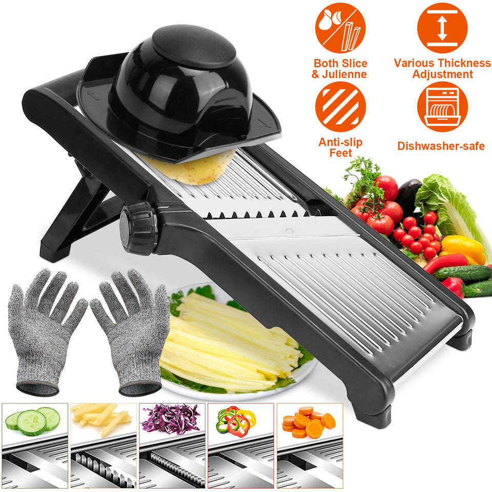 Multi-Blade Mandoline Slicer for Vegetables, Fruits & Julienne Cutting
